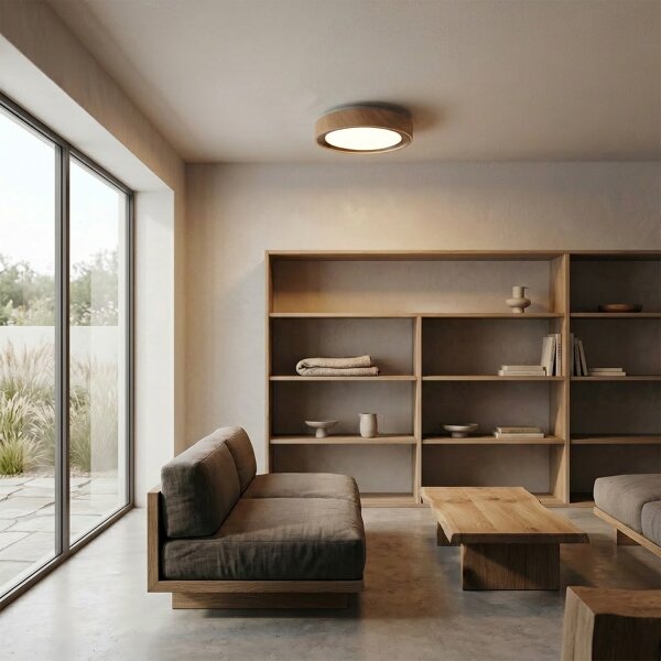 Brilagi - LED stropné svietidlo FLOCO LED/24W/230V, priemer 30 cm, drevo/čierna