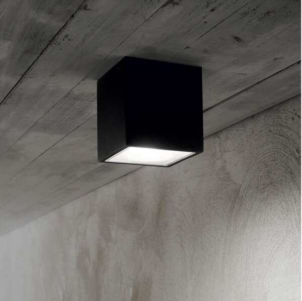 Ideal Lux - Vonkajšie bodové svietidlo TECHO 1xGU10/20W/230V 9x9 cm IP54 antracitové