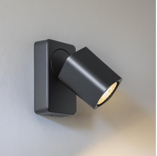 Ideal Lux - LED nástenné bodové svietidlo RUDY 1xGU10/7W/230V CRI 90 čierne
