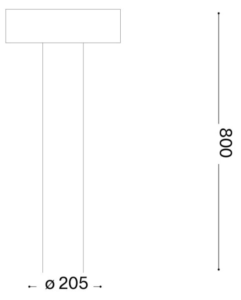 Ideal Lux - Vonkajšie svietidlo 4xG9/15W/230V 80 cm IP44 hnedé
