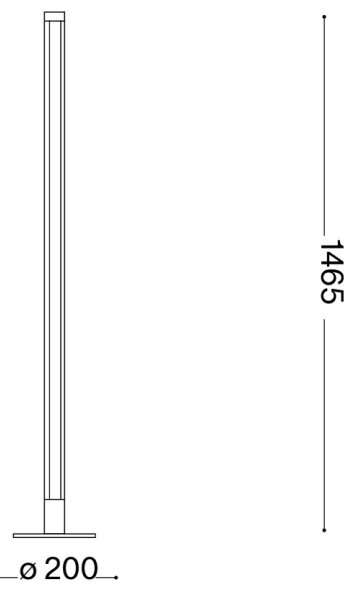 Ideal Lux - Stlmiteľná stojacia LED lampa YOKO LED/16W/230V CRI 90 čierna
