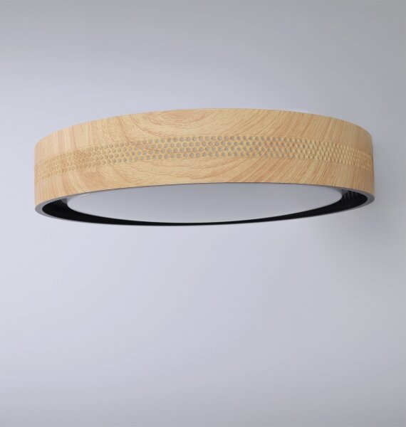 Brilagi - LED stmievateľné stropné svietidlo COCI LED/48W/230V priemer 39 cm drevo/čierna+DO