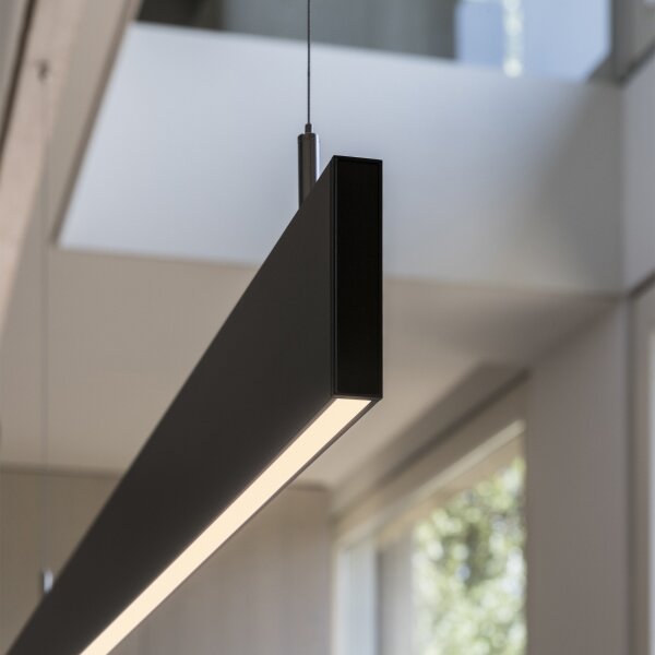 Ideal Lux - Závesný LED luster na lane LINUS LED/32W/230V 3000K CRI 90 120 cm čierna