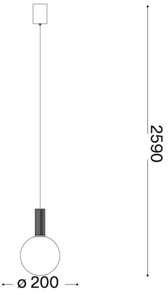 Ideal Lux - LED luster na lanku ODEON LED/8W/230V CRI 90 priemer 20 cm béžová/biela
