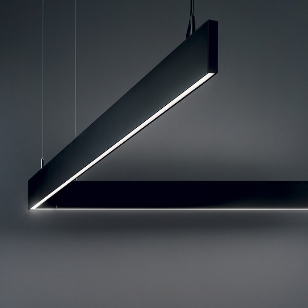Ideal Lux - Závesný LED luster na lane LINUS LED/32W/230V 3000K CRI 90 120 cm čierna