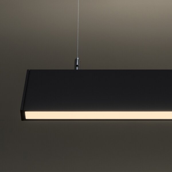 Ideal Lux - Závesný LED luster na lane LINUS LED/32W/230V 3000K CRI 90 120 cm čierna
