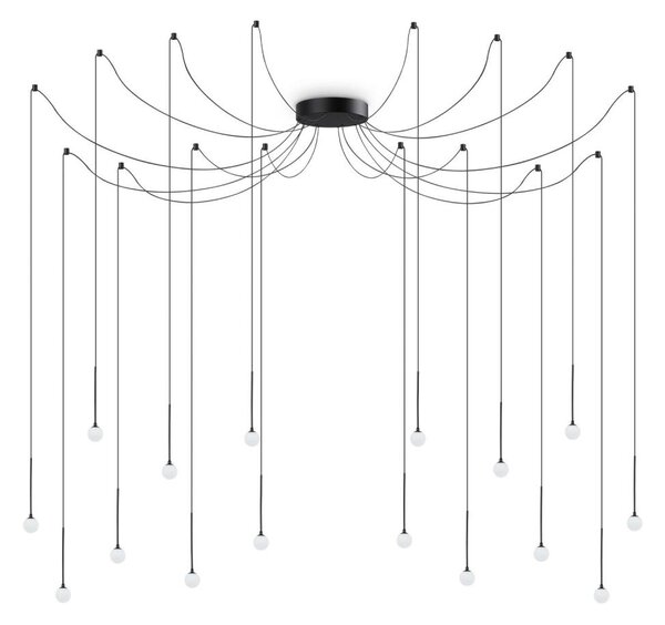 Ideal Lux - LED luster na lankách LUCCIOLA 16xLED/16W/230V CRI 90 pavúk čierny