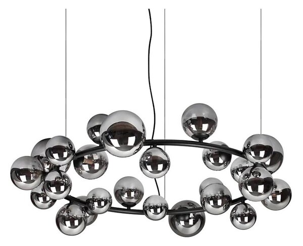Ideal Lux - LED luster na lanku PERLAGE 25xG9/3W/230V 110 cm čierna/dymová čierna