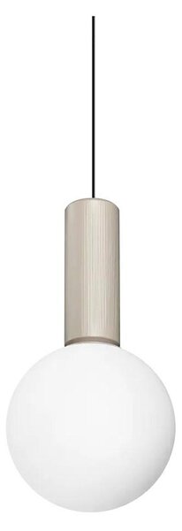 Ideal Lux - LED luster na lanku ODEON LED/8W/230V CRI 90 pr. 15 cm béžová/biela