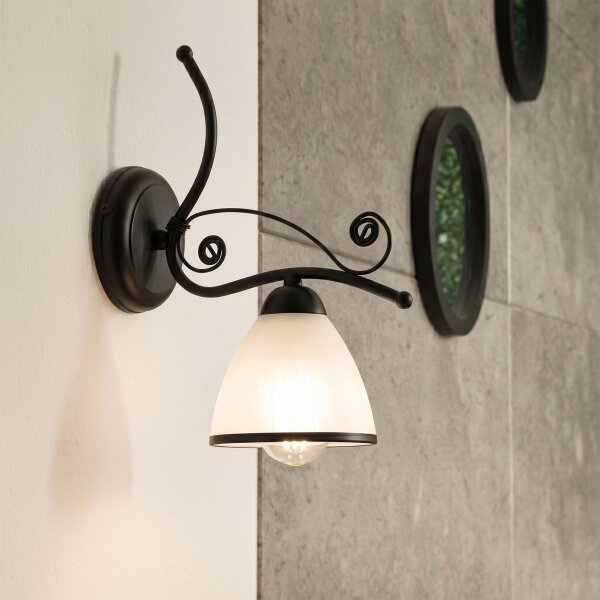 Nástenná lampa RETRO 1xE27/60W/230V čierna/biela