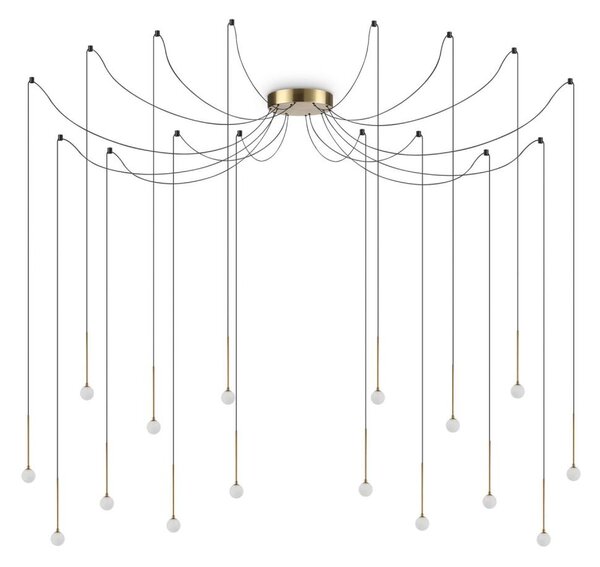 Ideal Lux - LED luster na lankách LUCCIOLA 16xLED/16W/230V CRI 90 pavúk mosadz