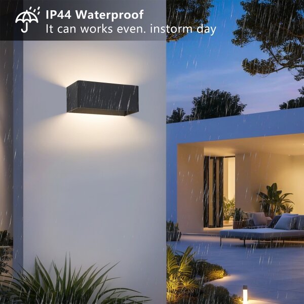 Brilagi - LED vonkajšie nástenné svietidlo DONNANI LED/7W/230V 20 cm čierne IP44