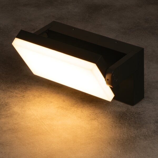 Kanlux 45819- LED vonkajšie nástenné svietidlo so senzorom XERTO LED/20W/230V IP44 čierne