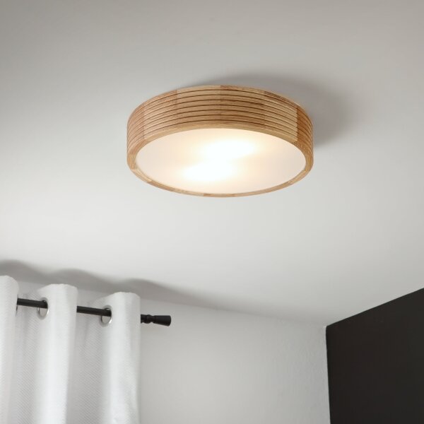 Brilagi - LED stropné svietidlo CARVALHO MODERN 2xE27/60W/230V priemer 37,5 cm dub