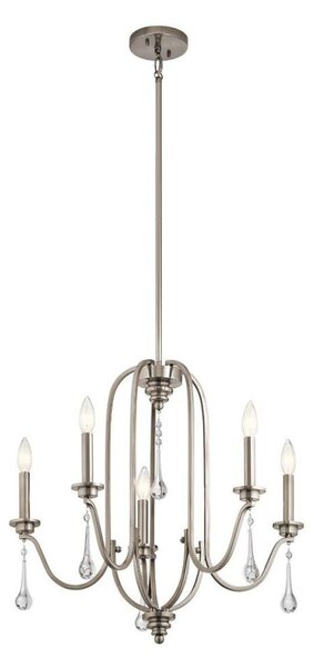 Quintiesse QN-KARLEE5 - Luster na tyči KARLEE 5xE14/60W/230V matný chróm