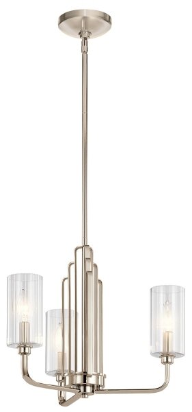 Quintiesse QN-KIMROSE3-PN - Luster na tyči KIMROSE 3xE14/40W/230V lesklý chróm