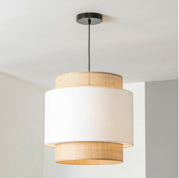 Brilagi - Luster na lanku CERIA 1xE27/40W/230V priemer 30 cm čierna/béžová/biela