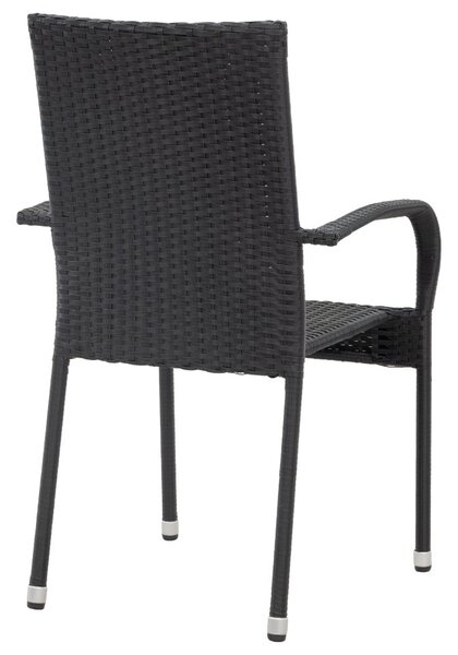 House 5 Záhradný set - hliníkový stôl HAVANA 190 čierna + 6 ks ratanová stolička MARGARITA