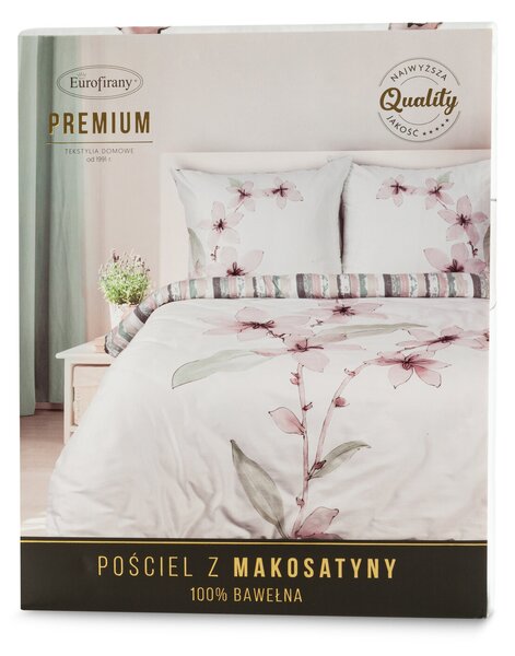 MAKOSATÉNOVÉ OBLIEČKY BIANCA 200X220 CM, 2 KS 70X80 CM VZOROVANÉ