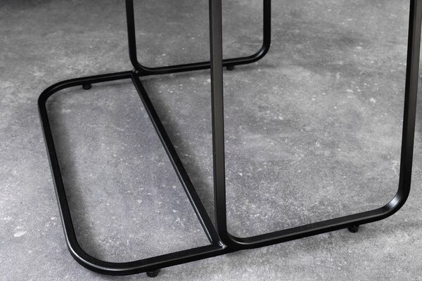 Konferenčný stolík ABSTRACT sada 2 ks 40cm zlatý strieborný čierny kovový rám