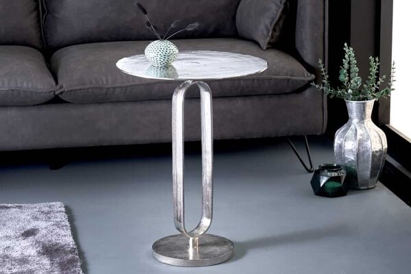 Bočný stolík ELEGANCE 60 cm strieborný