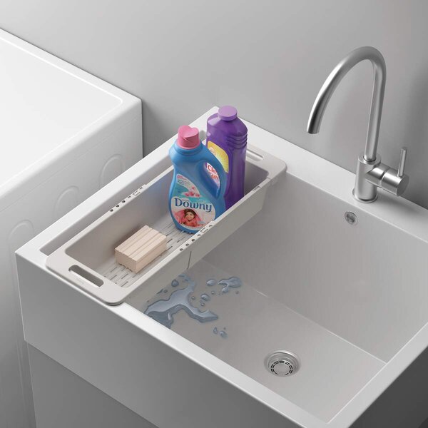 METALTEX Nastaviteľný odkvapkávač, posuvný organizér do drezu - DRAINFLEX, 35 - 52 cm