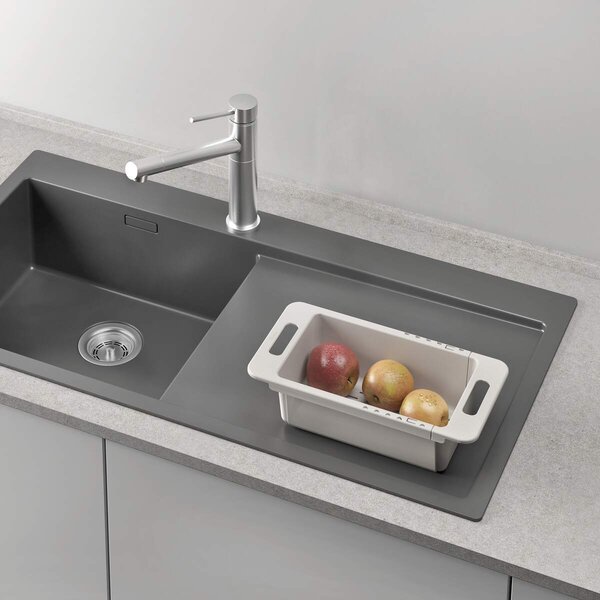 METALTEX Nastaviteľný odkvapkávač, posuvný organizér do drezu - DRAINFLEX, 35 - 52 cm