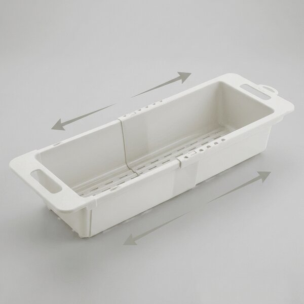 METALTEX Nastaviteľný odkvapkávač, posuvný organizér do drezu - DRAINFLEX, 35 - 52 cm