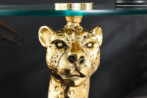 Bočný Stolík WILDLIFE PANTHER 60cm Antická Zlatá