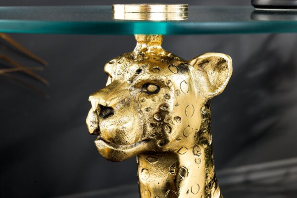 Bočný Stolík WILDLIFE PANTHER 60cm Antická Zlatá