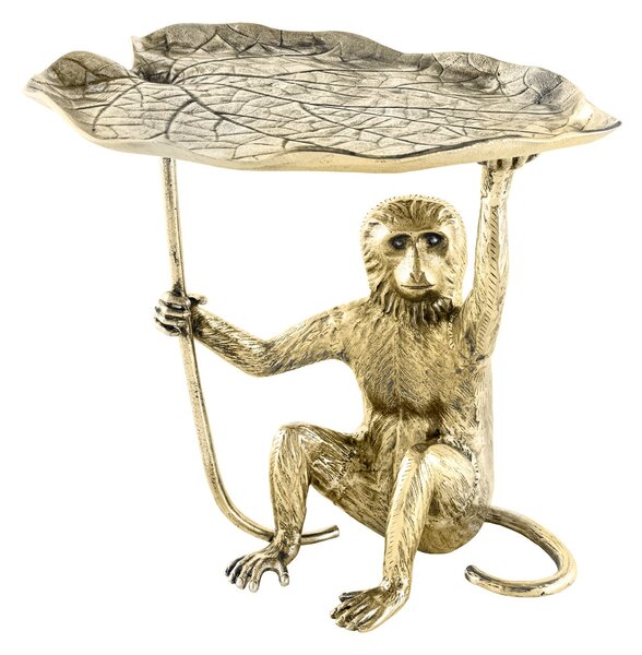 Bočný Stolík WILDLIFE MONKEY 55cm Antická Zlatá