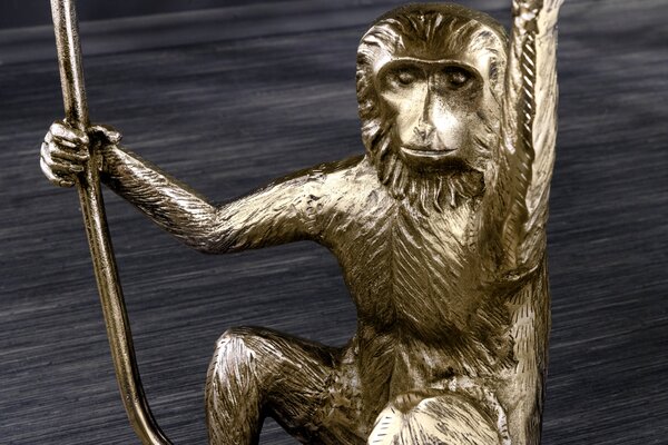 Bočný Stolík WILDLIFE MONKEY 55cm Antická Zlatá