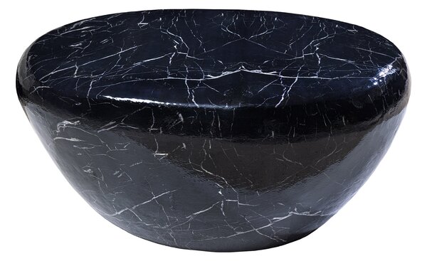 Konferenčný stolík STONE 75cm mramorový vzhľad čierny