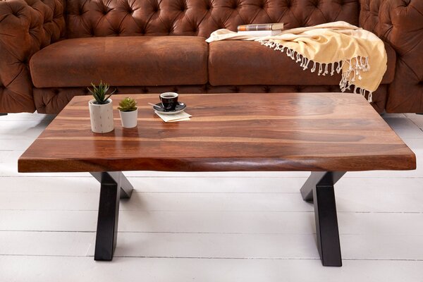 Konferenčný stolík AMAZONAS 110cm X-nohy palisandrové drevo