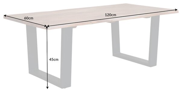 Konferenčný stolík MAMMUT 120cm 25mm akáciové drevo prírodné