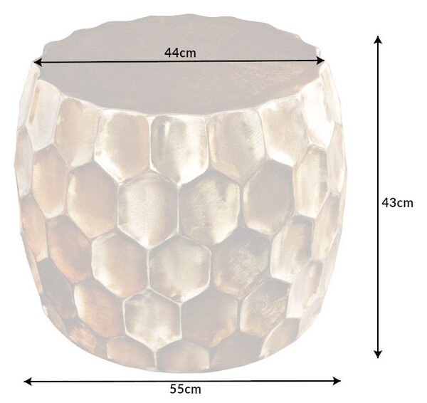 Bočný stolík ORGANIC ORIENT 55 cm s efektom úderu kladiva v zlate
