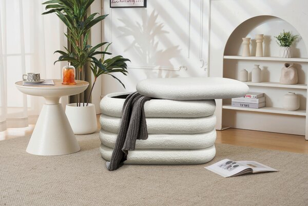LAVICA S ÚLOŽNÝM PRIESTOROM, drevo, textil, 85/42/42 cm Xora - Kreslá