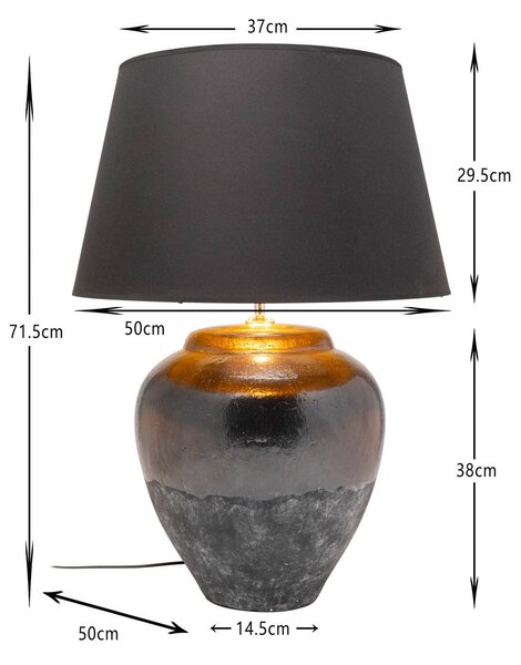 KARE Stojacia lampa Kare Luma, modrá, bavlna/terakota, 71,5 cm, Modrá, Obývacia izba / jedáleň, Textil / látka / hodváb, Škandinávsky, Stojacie svietidlo
