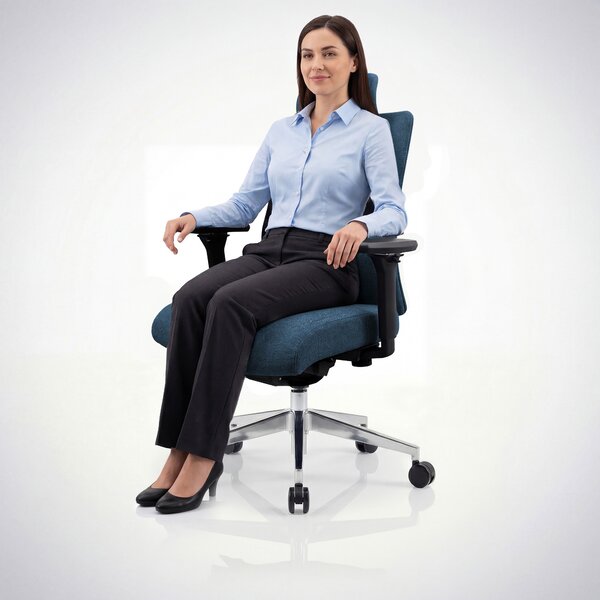 Ergonomická kancelárska stolička tmavomodrá VECTOR