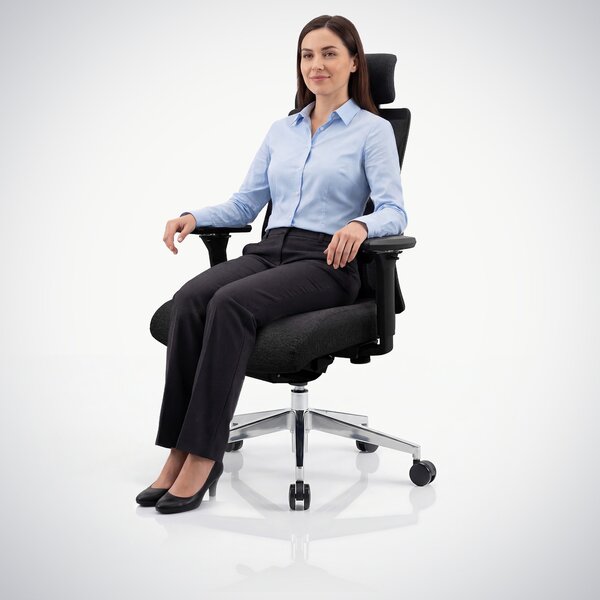 Ergonomická kancelárska stolička čierna so sieťovinou VECTOR