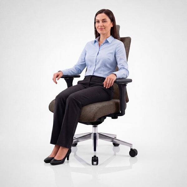 Ergonomická kancelárska stolička hnedá VECTOR