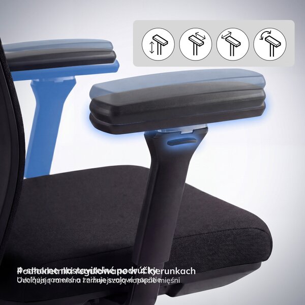 Ergonomická kancelárska stolička čierna VECTOR