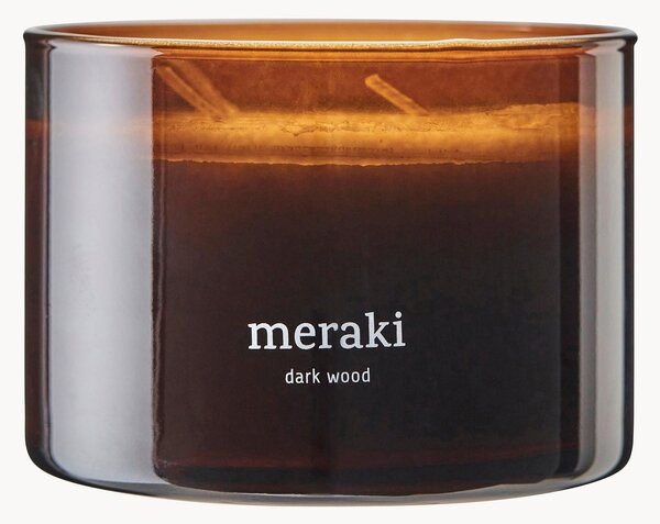 Trojknôtová vonná sviečka Dark Wood (muškátový oriešok, klinčeky a ambra)