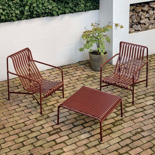 Záhradné kreslo Palissade Lounge High, Iron Red – HAY