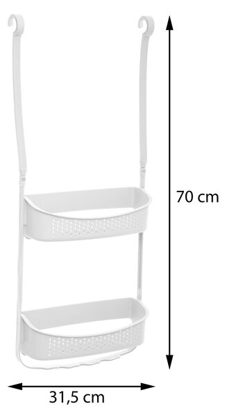 Polička do kúpeľne Flex, biela