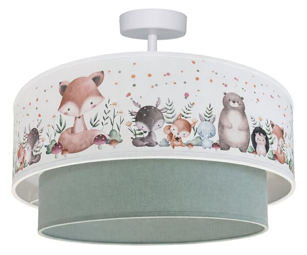 Stropné Lampa Duolla, Boho, Zelená, Detská izba, Tkanina / Textil