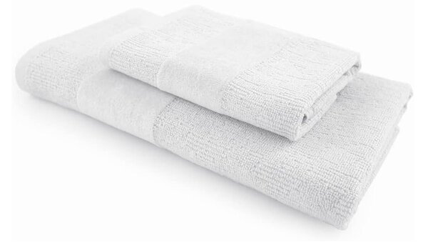 Sada uterákov CARRARA 1ks 60x100 cm a 1ks 40x55 cm 100% bavlna, biela