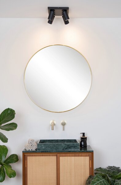 Lucide 09930/20/30 stropné bodové svietidlo 4x5W | LED GU10 | 2200K / 3000K | 4x320lm | IP44 - žiarovka je súčasťou balenia, čierna, nastaviteľné, stmievateľné, CCT