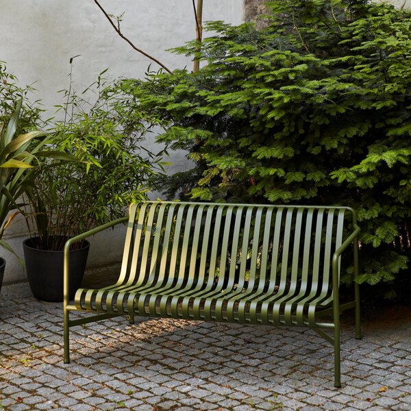 Záhradná lavica Palissade Dining Armrest, Olive – HAY