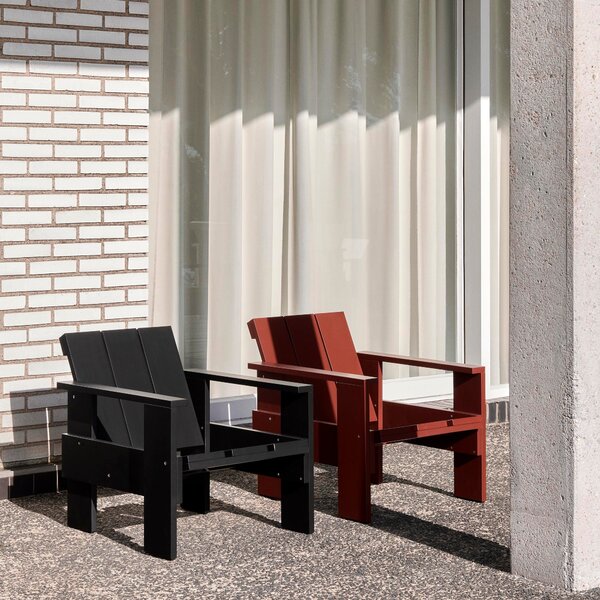 Záhradné kreslo Crate Lounge, Black – HAY